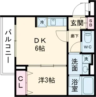 RELUXIA三軒茶屋【3階】の間取り