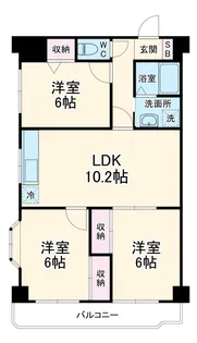 総建みどりハイム【8階】の間取り