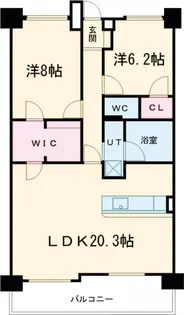 プライムスクエアー宇都宮桜【9階】の間取り