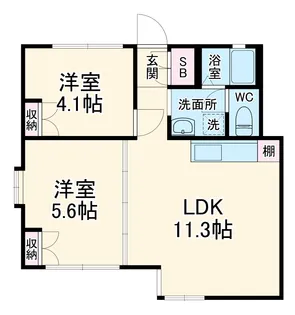 グリーンスポット【102号室】の間取り