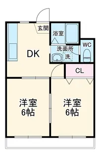 妻沼ハイツ第ニ【401号室】の間取り