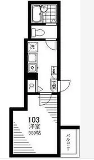クレフラスト日野【1階】の間取り