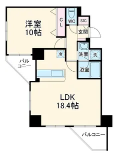 さくらHillsリバーサイドWEST【4階】の間取り