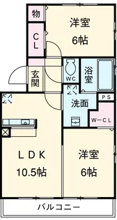 フェリーチェ A・B【B301号室】の間取り