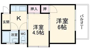 北ハイツ【303号室】の間取り