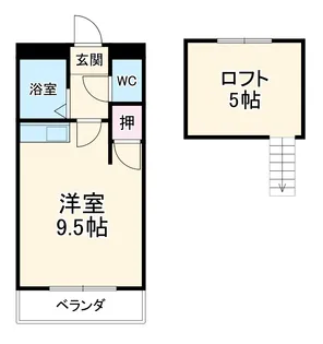 コーポイーストA【208号室】の間取り