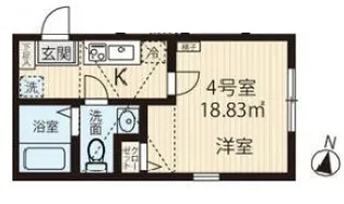 プレミエール柿生【104号室】の間取り
