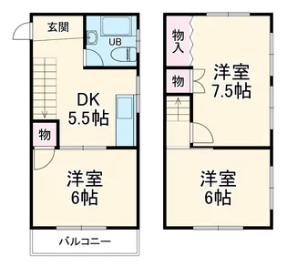 東大宮ハイツ【2階】の間取り