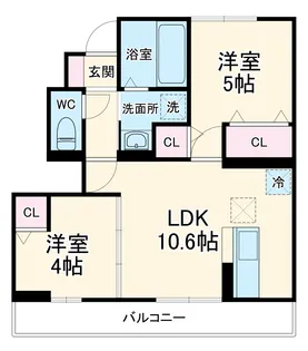 エクセル新治【1階】の間取り