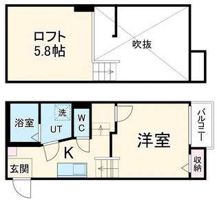 Creo中村公園七番館【102号室】の間取り