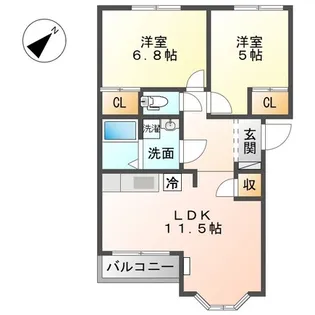 セレーノ K&K【2階】の間取り