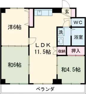 プラトー星【606号室】の間取り