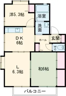 ハーモニー今泉【1階】の間取り