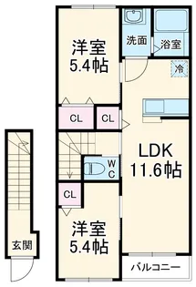 グレース湘南【205号室】の間取り