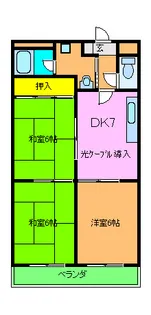 ロイヤルコーポ【2階】の間取り