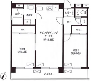 サクラマンション【2階】の間取り