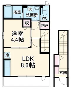 アルエット東藤沢【201号室】の間取り