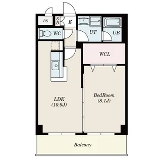 四日市エンブルコート【9階】の間取り