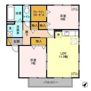 グランドゥールⅡ C【1階】の間取り