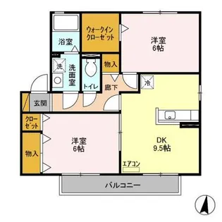 シャトレー A棟【2階】の間取り