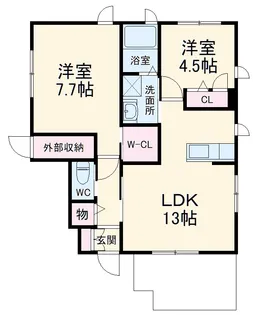 シャーメゾン宮崎【101号室】の間取り