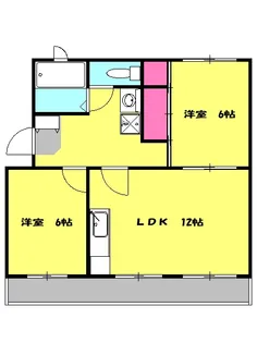 オピュレンス小田原【402号室】の間取り
