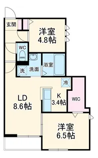 グランメゾン楓【1階】の間取り