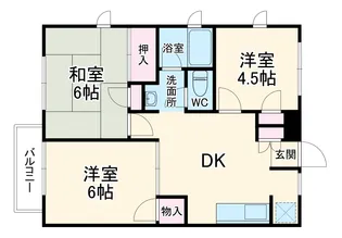 グリーンタウン神木A棟【101号室】の間取り