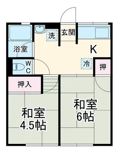 シティハイム山根【1階】の間取り