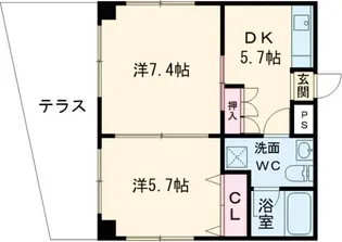 アントレー嵯峨野【101号室】の間取り