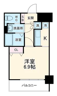エイペックス中之島南【9階】の間取り