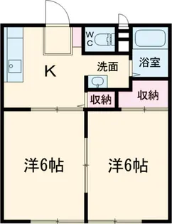 松本ハイツ A棟【1階】の間取り