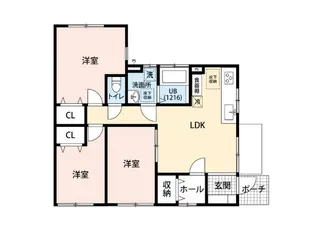 アムールSHINYA【1階】の間取り