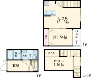 ガレット箱崎【4号室】の間取り