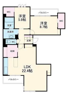 ヒュッゲ桜花【2階】の間取り
