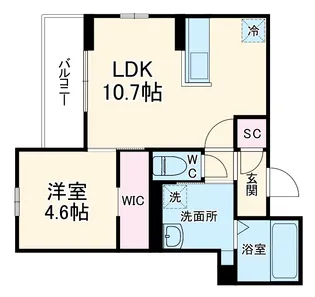 ブリリアン庄内【3階】の間取り