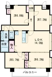 プレジオ荒江【401号室】の間取り
