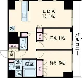 クレストコート東日暮里【8階】の間取り
