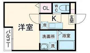 メゾンプランドール一ノ割【1階】の間取り