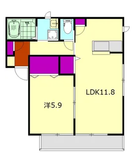 リバーサイドハイツ【2階】の間取り