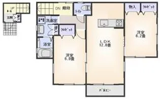 カーサ・ドマーニA【2階】の間取り