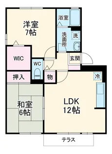 セジュール安井【102号室】の間取り