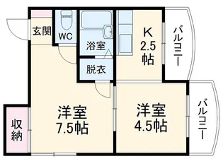 アイランド岡町【3階】の間取り