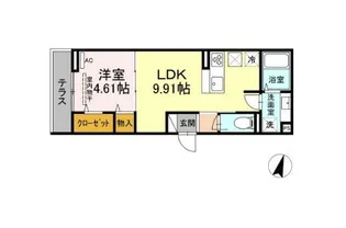 エクセリア若宮【1階】の間取り