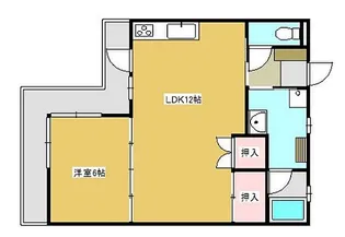 ベルヴュー鴨江【201号室】の間取り