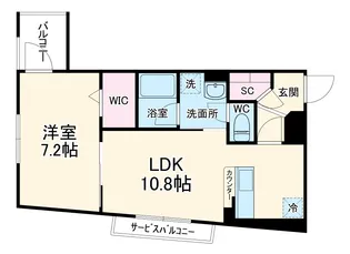Boschi Montagne【201号室】の間取り