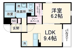 Boschi Montagne【303号室】の間取り
