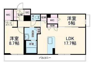 アルフラット大国【2階】の間取り