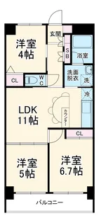 グランベリー鷺沼【309号室】の間取り