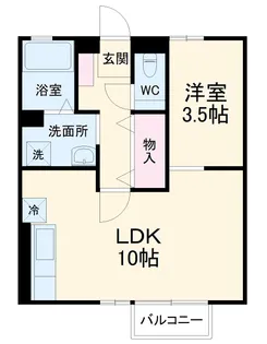 ディアコート・南 A【101号室】の間取り